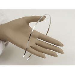 Hair Band, Platinum Metal, 3mm wide, each