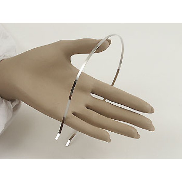 Hair Band, Platinum Metal, 3mm wide, each