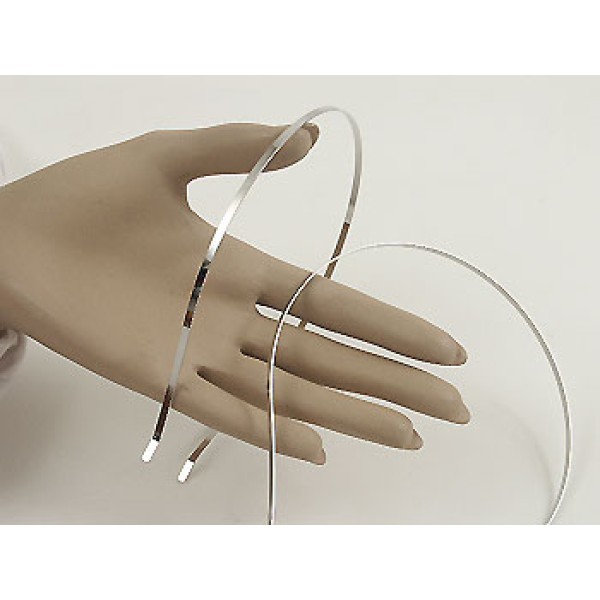Hair Band, Platinum Metal, 3mm wide, each