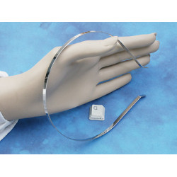 Hair Band, Platinum colour metal, 5mm wide, each