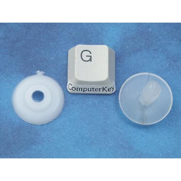 Toy making Joint, white plastic, 2 parts, 20mm