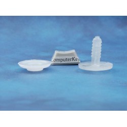 Toy making Joint, white plastic, 2 parts, 20mm