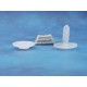 Toy making Joint, white plastic, 2 parts, 20mm