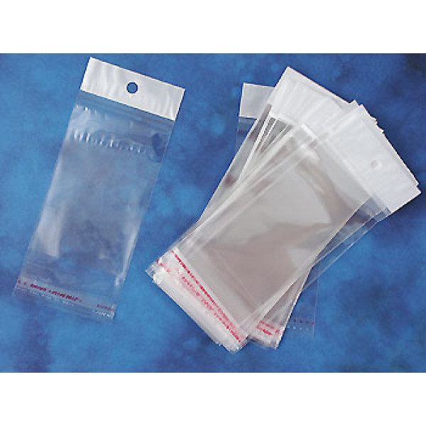 Cellophane hang-sell bag, 80x60mm, per 50