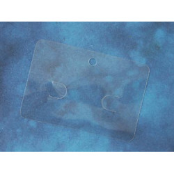 Hair Barrette card, clear plastic, per 15 cards