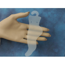 Anklet display card, opaque plastic, bag of 50