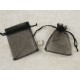 Bag, Organza Drawstring, Black, 8cmx10cm, pack of 10