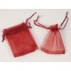 Bag, Organza Drawstring, Dark Cherry, 8cmx10cm, pack of 10