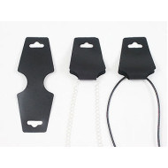 Plastic Pendant tag, Black, bag of 50