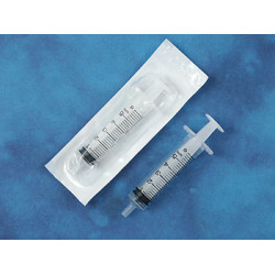 Syringe, plastic, 5ml, slip tip