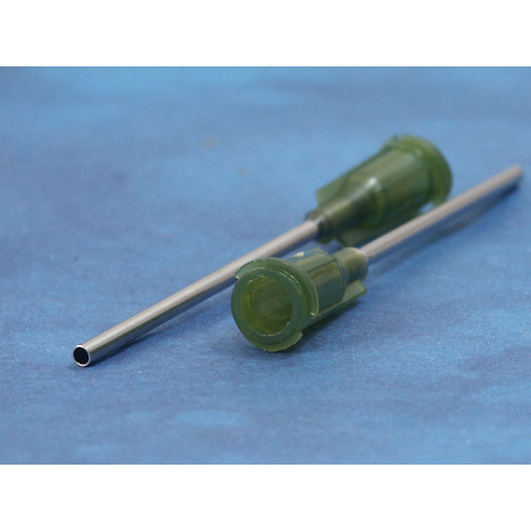 Syringe needle, blunt end, 14 gauge