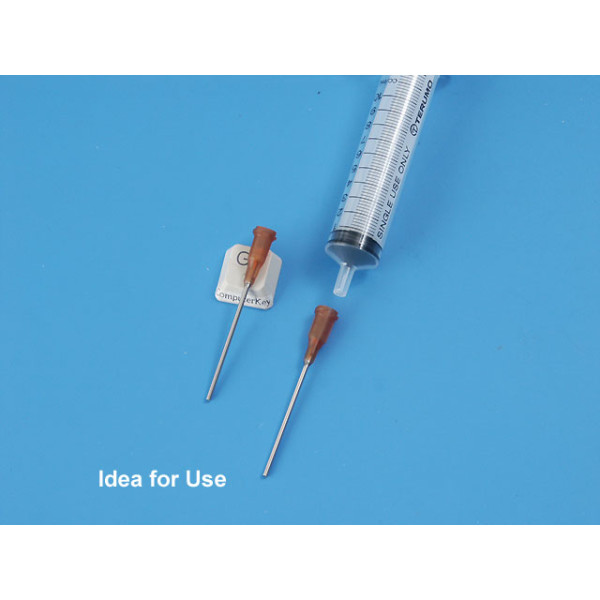 Syringe needle, blunt end, 16 gauge