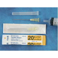 Syringe needles, sharp end, 20 gauge, hypodermic needle, pack of 5