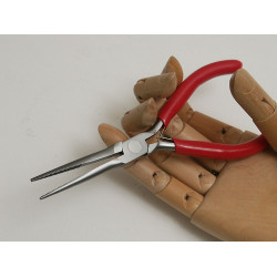 Pliers, extra long needle nose, serrated, 150 mm