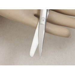 Scissors, straight, sharp/blunt edges, rounded tip, 13cm