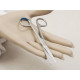 Scissors, straight, sharp/blunt edges, rounded tip, 13cm