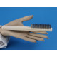 Stainless steel wire brush, wooden handle, clean up brush