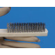 Stainless steel wire brush, wooden handle, clean up brush