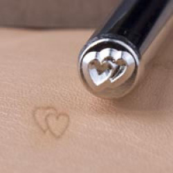 Art Metal Stamping Punch Double Heart 5mm