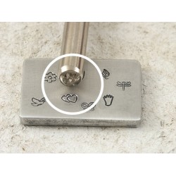 Art Metal Stamping Punch Double Heart 5mm