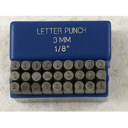 Art Letter Stamping Punch Set 3mm Lower Case 27pcs
