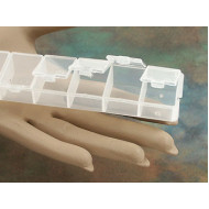 Rectangle Clear Beads Display Storage Container 158x34x20mm