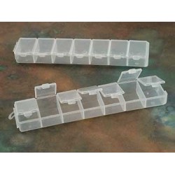 Rectangle Clear Beads Display Storage Container 158x34x20mm