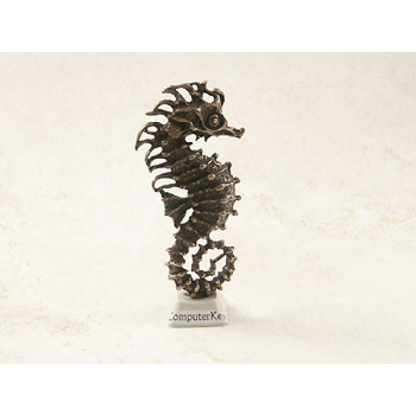 Seahorse, pewter, 70mm high