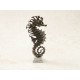 Seahorse, pewter, 70mm high