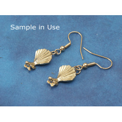 Charm, NZ Fantail bird, gold plate