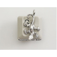 Pewter Charm, Gecko, with toes