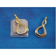 Charm, NZ Infinity Loop, gold plate