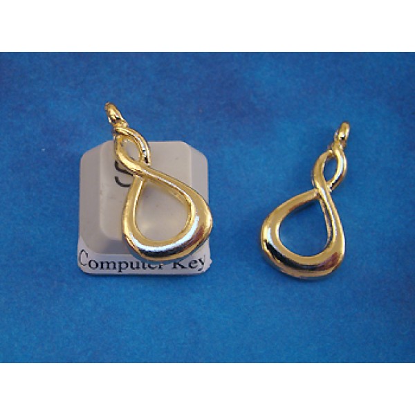 Charm, NZ Infinity Loop, gold plate