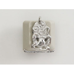 Pewter Charm, NZ Tiki / Manaia