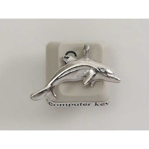 Pewter Charm, Dolphin, 25mm