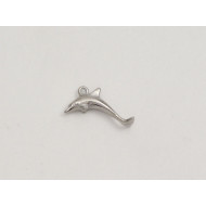 LAST ONE! Pewter Charm, Tiny Dolphin, 18mm