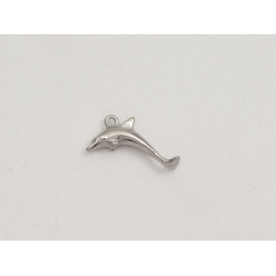LAST ONE! Pewter Charm, Tiny Dolphin, 18mm