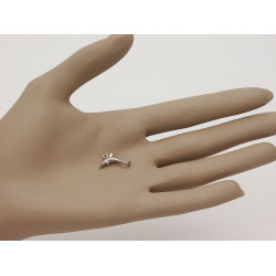 LAST ONE! Pewter Charm, Tiny Dolphin, 18mm