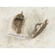 Charm, Jandal, antiqued brass plate