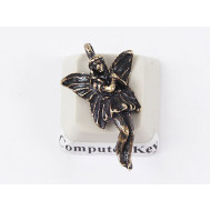 Charm, Fairy, antiqued brass