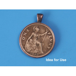 Penny Bezel, antiqued copper, fits New Zealand, Australian, British penny, exclusive, make your own penny pendant
