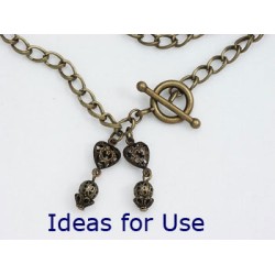 Bead Cap, 7mm, chunky cast antiqued bronze flower