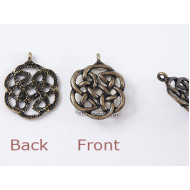 Charm, Celtic Knot, antiqued brass