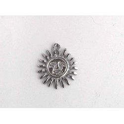 Sun charm with front facing loop