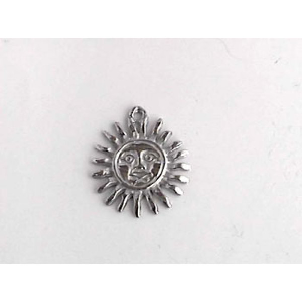 Sun charm with front facing loop