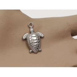 Turtle charm, front loop