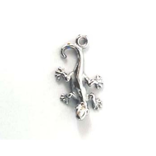 Gecko charm, front facing loop