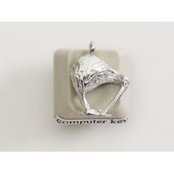 Pewter Charm, NZ Kiwi bird