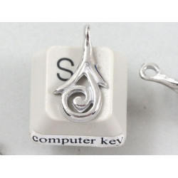 Pewter Charm, NZ Koru spiral