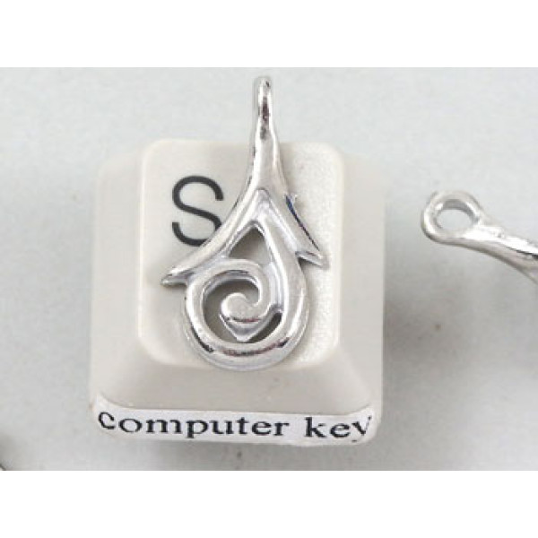 Pewter Charm, NZ Koru spiral